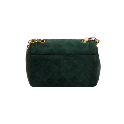 Chanel Vintage CC Suede Bijoux Chain Flap Bag