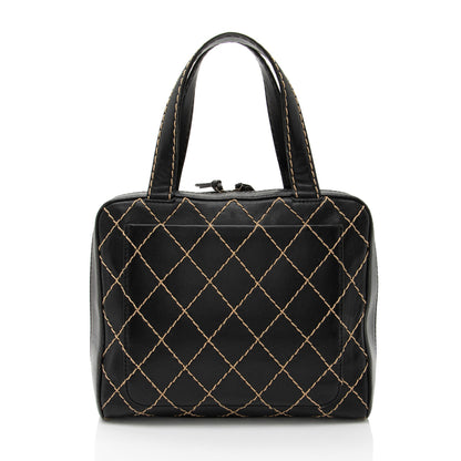 Chanel Vintage Calfskin Wild Stitch Large Satchel