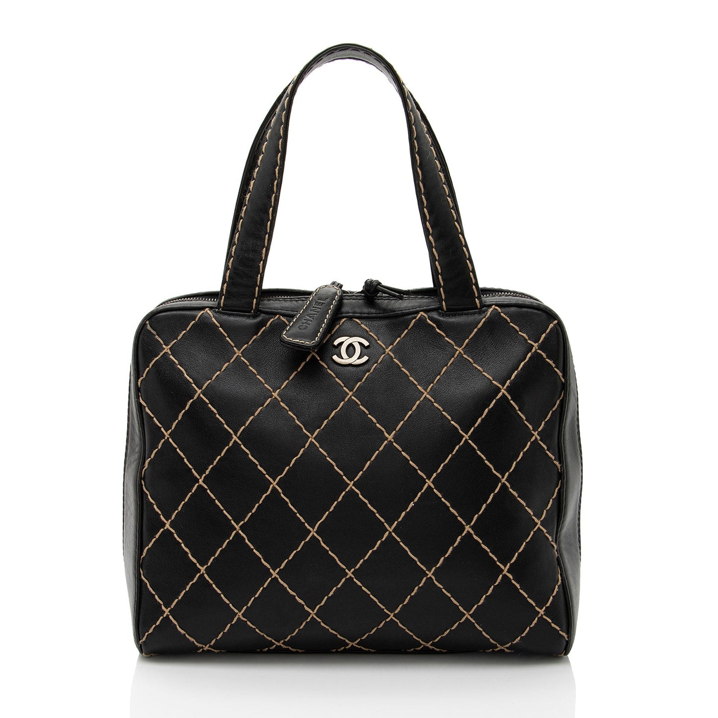 Chanel Vintage Calfskin Wild Stitch Large Satchel