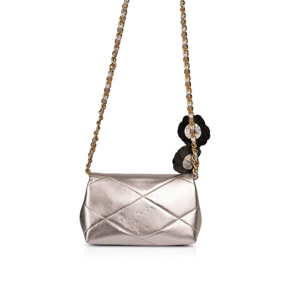 Chanel Vintage Camelia Diamond CC Flap Bag