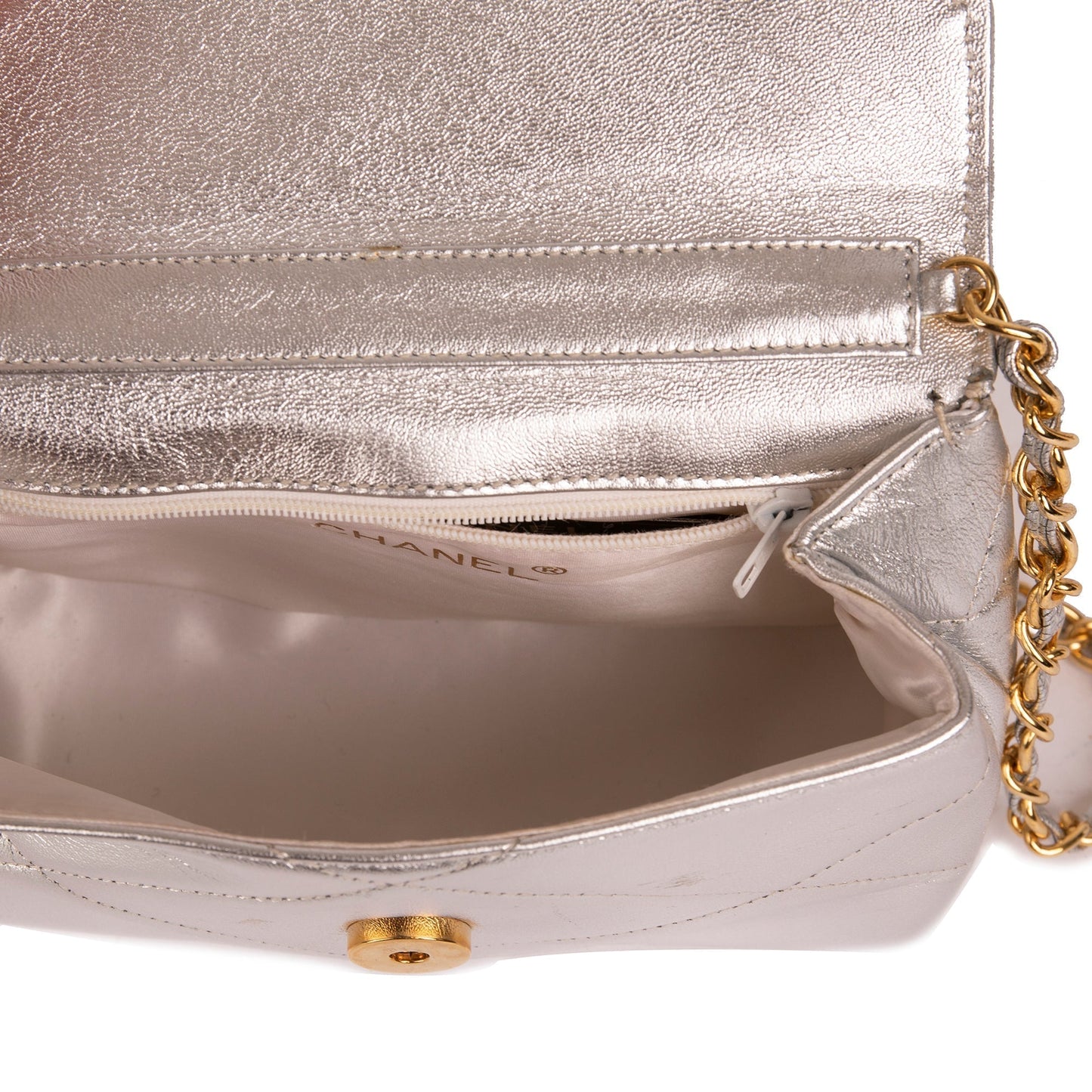 Chanel Vintage Camelia Diamond CC Flap Bag