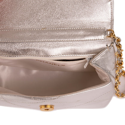 Chanel Vintage Camelia Diamond CC Flap Bag
