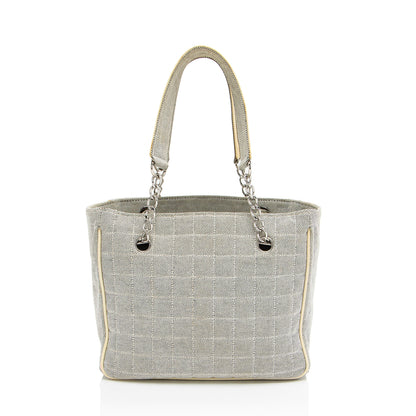 Chanel Vintage Canvas Camellia No. 5 Tote