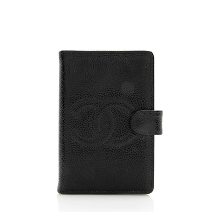 Chanel Vintage Caviar Leather CC Small Agenda Cover (SHF-18049)