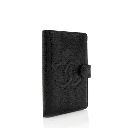 Chanel Vintage Caviar Leather CC Small Agenda Cover (SHF-18049)