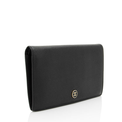 Chanel Vintage Caviar Leather Long Wallet
