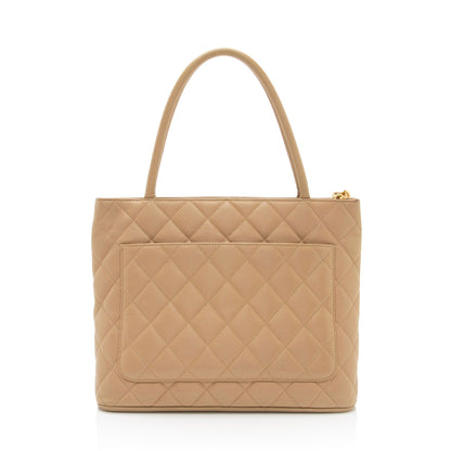 Chanel Vintage Caviar Leather Medallion Tote (SHF-T2hPlQ)