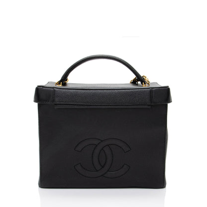 Chanel Vintage Caviar Leather Vanity Train Case