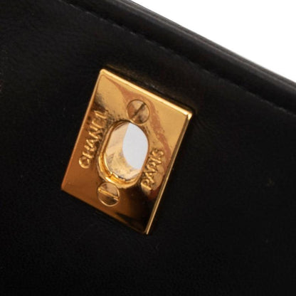 Chanel Vintage Chevron Quilted Lambskin Leather Shoulder Bag