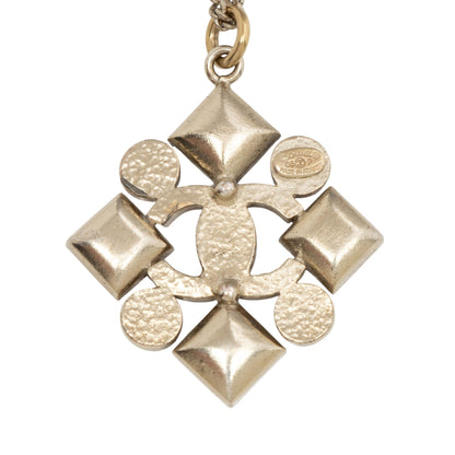 Chanel Vintage Crystal CC Geometric Necklace