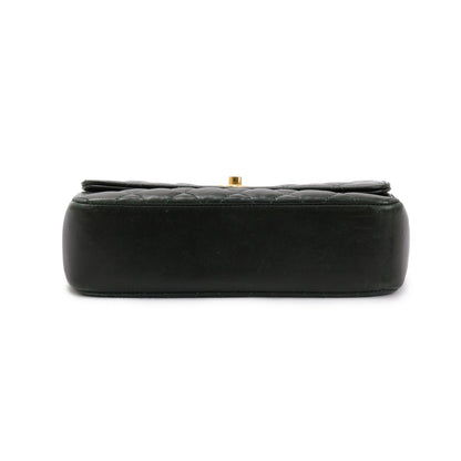 Chanel Vintage Green Quilted Lambskin Classic Mini Rectangular Flap Bag