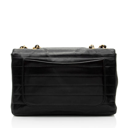 Chanel Vintage Horizontal Quilted Lambskin XL Jumbo Single Flap Bag