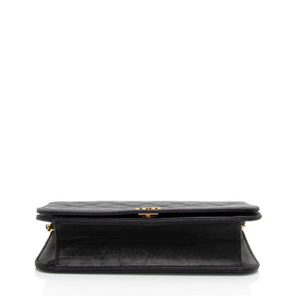 Chanel Vintage Lambskin CC Snap Flap Bag (SHF-pczMK0)