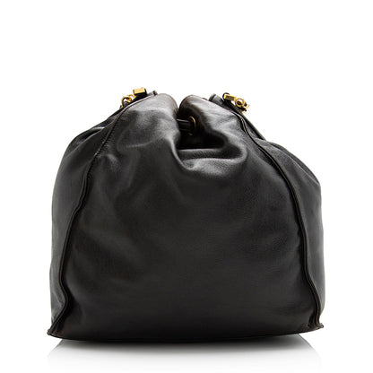 Chanel Vintage Lambskin Timeless CC Drawstring Bucket Bag (SHF-21271)