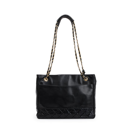 Chanel Vintage Lambskin Leather Shopping Tote
