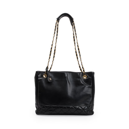 Chanel Vintage Lambskin Leather Shopping Tote