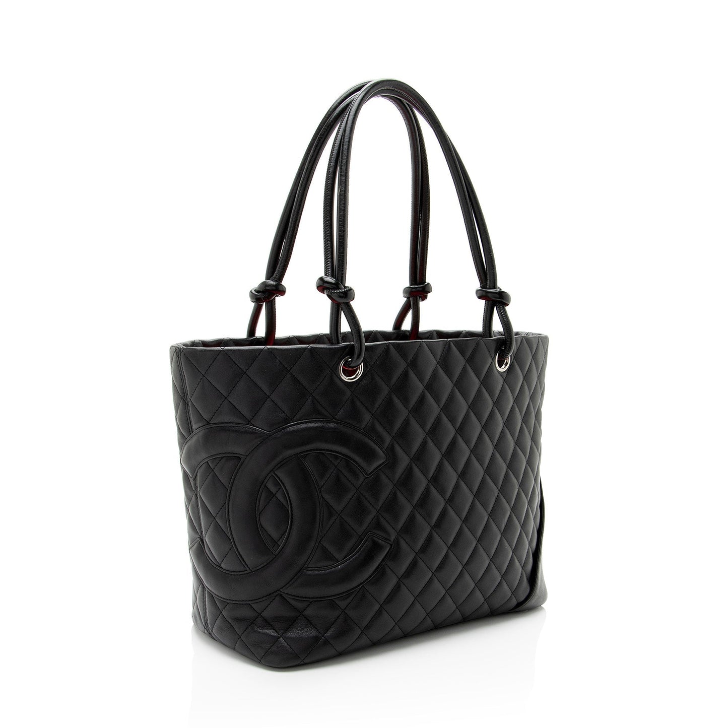 Chanel Vintage Lambskin Ligne Cambon Large Shopping Tote