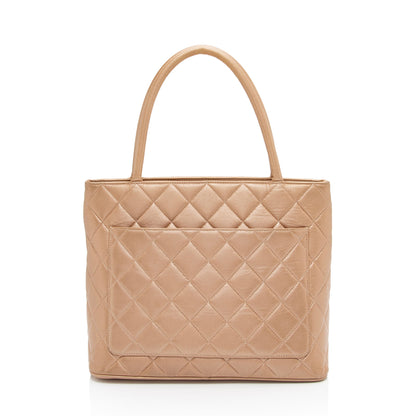 Chanel Vintage Lambskin Medallion Tote (SHF-rUIzq2)