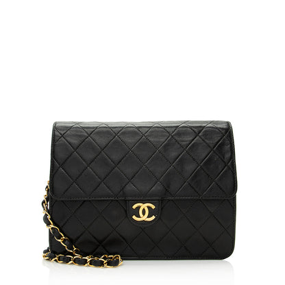 Chanel Vintage Lambskin Small Snap Flap Bag (SHF-21730)