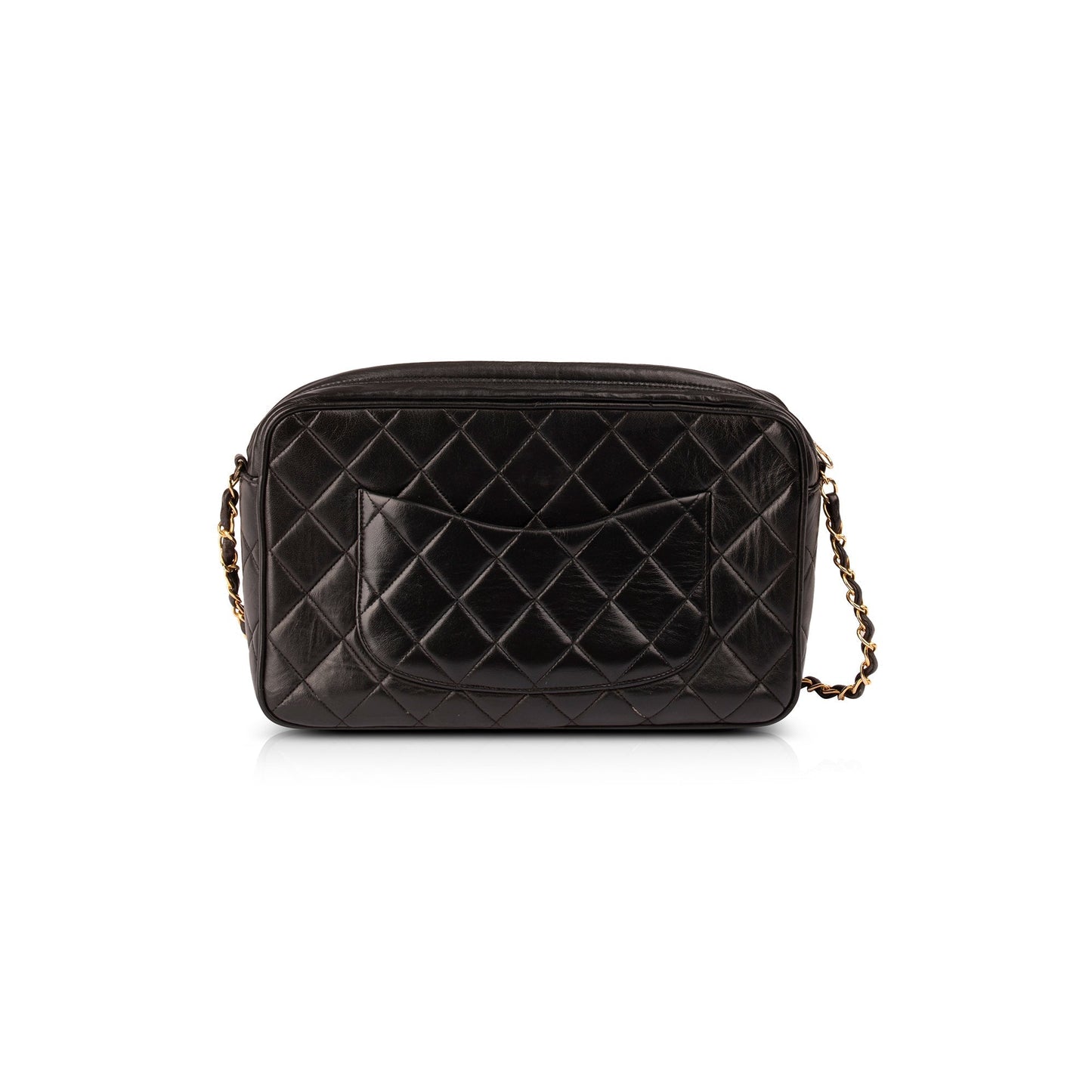 Chanel Vintage Large CC Flap Lambskin Leather Camera Bag