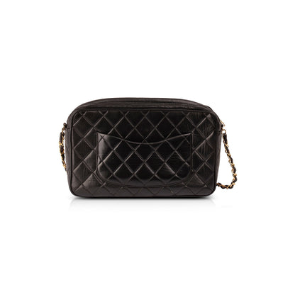 Chanel Vintage Large CC Flap Lambskin Leather Camera Bag