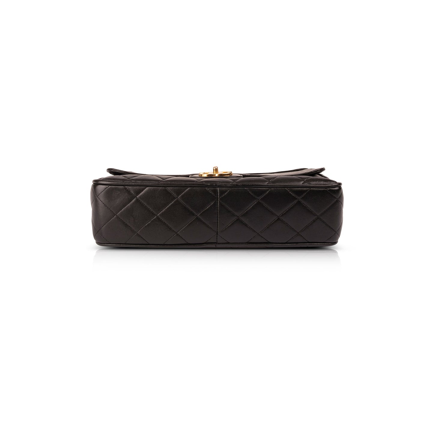 Chanel Vintage Large CC Flap Lambskin Leather Camera Bag