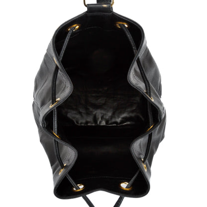 Chanel Vintage Large Caviar Leather Timeless Drawstring Sling Backpack