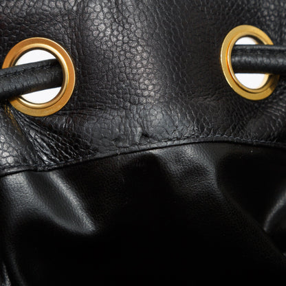 Chanel Vintage Large Caviar Leather Timeless Drawstring Sling Backpack