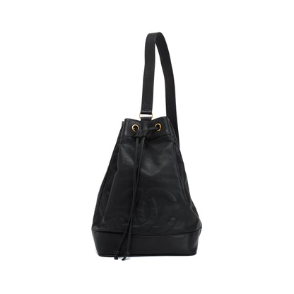 Chanel Vintage Large Caviar Leather Timeless Drawstring Sling Backpack