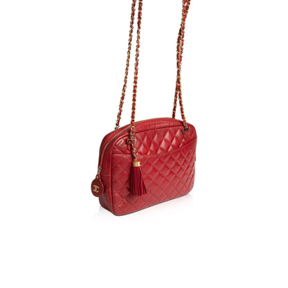 Chanel Vintage Large Quilted Leather Camera Bag