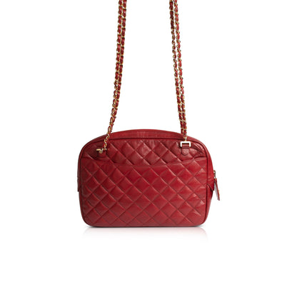 Chanel Vintage Large Quilted Leather Camera Bag