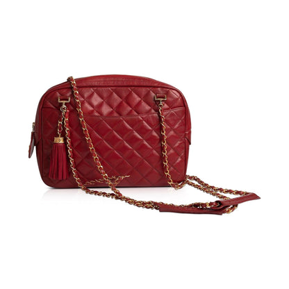Chanel Vintage Large Quilted Leather Camera Bag