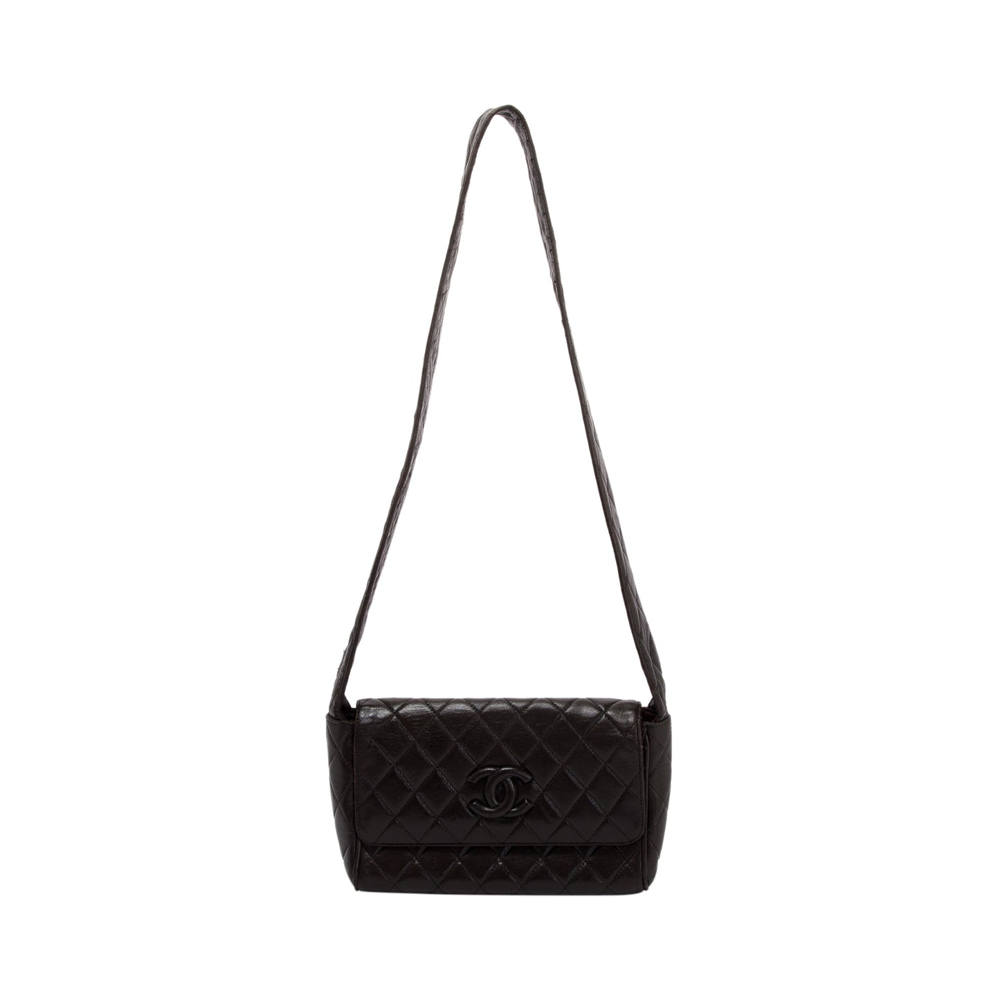 Chanel Vintage Medium Quilted Lambskin Covered CC Flap Bag
