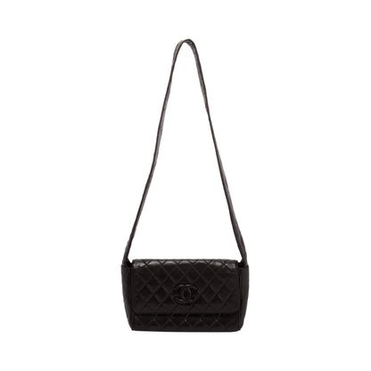Chanel Vintage Medium Quilted Lambskin Covered CC Flap Bag