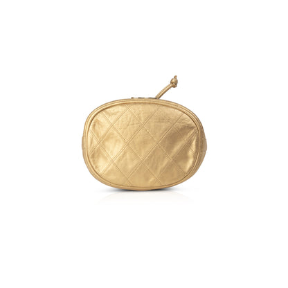 Chanel Vintage Metallic Gold Mini Bucket Bag