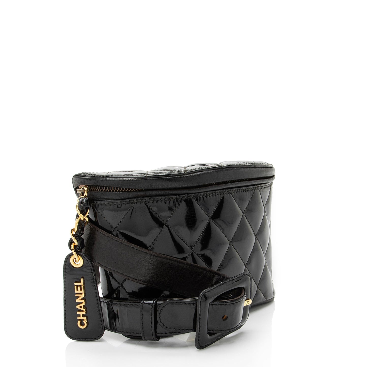 Chanel Vintage Patent Leather Belt Bag - Size 32 / 80