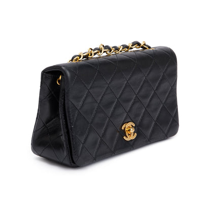 Chanel Vintage Quilted Lambskin Mini Rectangular Full Flap Bag