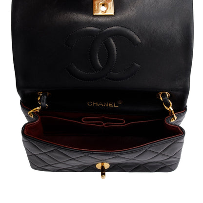 Chanel Vintage Quilted Lambskin Mini Rectangular Full Flap Bag