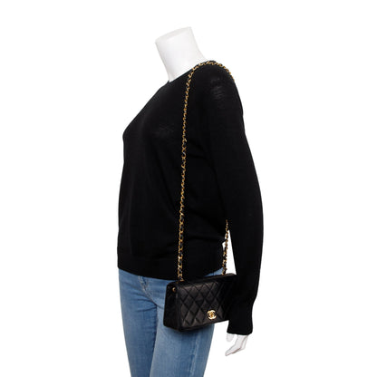 Chanel Vintage Quilted Lambskin Mini Rectangular Full Flap Bag