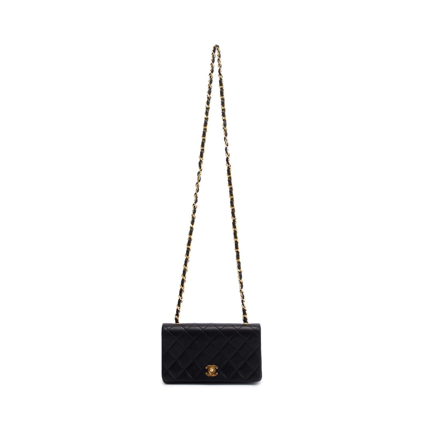 Chanel Vintage Quilted Lambskin Mini Rectangular Full Flap Bag