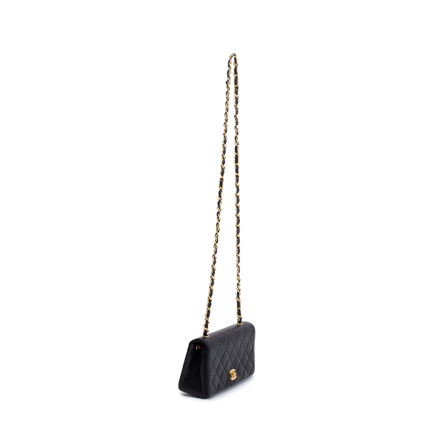 Chanel Vintage Quilted Lambskin Mini Rectangular Full Flap Bag