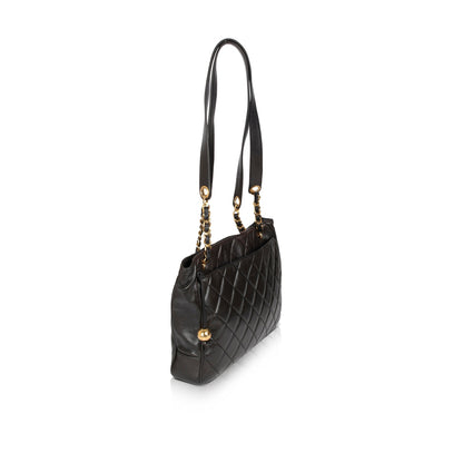 Chanel Vintage Quilted Leather Tote