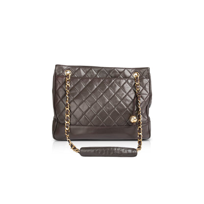 Chanel Vintage Quilted Leather Tote