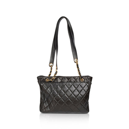 Chanel Vintage Quilted Leather Tote