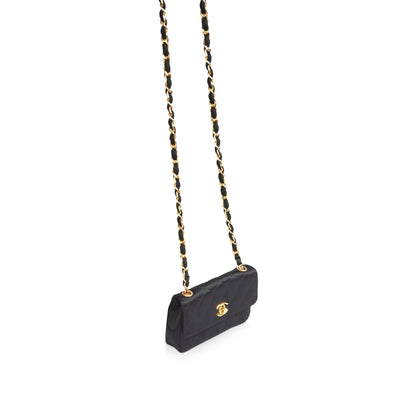 Chanel Vintage Quilted Satin Extra Mini Flap Bag
