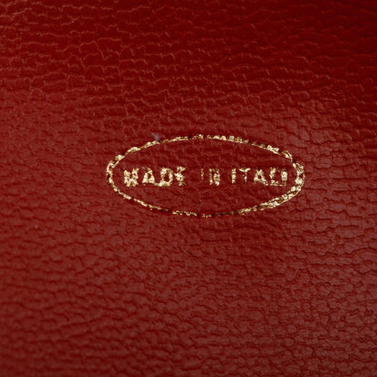 Chanel Vintage Red Caviar Leather Chain Tote