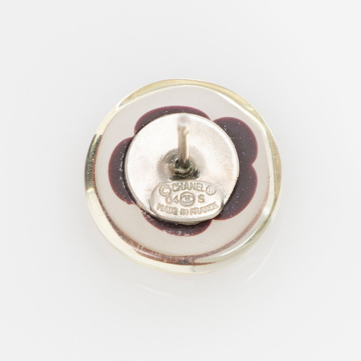 Chanel Vintage Resin CC Disk Earrings