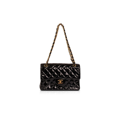 Chanel Vintage Small Patent Leather Double Sided Flap Bag
