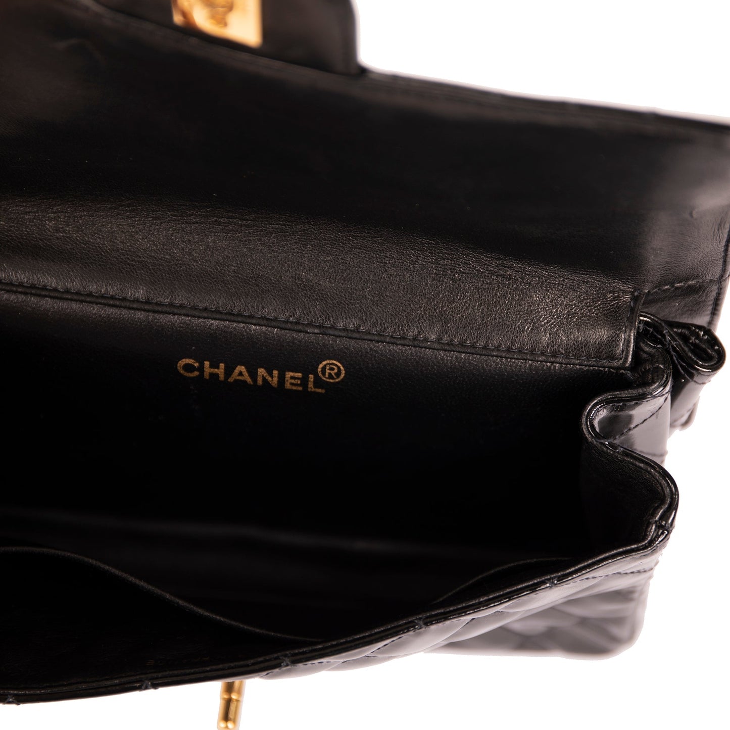 Chanel Vintage Small Patent Leather Double Sided Flap Bag