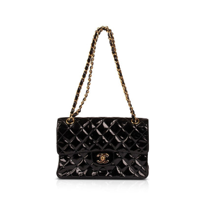 Chanel Vintage Small Patent Leather Double Sided Flap Bag